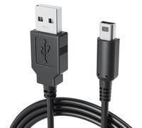 ENDARK 3DS Chargeur câble d'alimentation pour 3DS XL/DSI/DSI XL/2DS/3DS XL | Câble de Charge USB 1.2m, Gaine PVC, âme Cuivre, Noir. Parfait pour Une Recharge Nomade sur PC, Power Bank ou Prise USB
