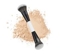 Ended Makeup Brush - Foundation Powder Applicator | Cream Contour Blus | Double-Sided Synthetic Bristles, Multi-Functional Beauty Tool, Smoothly Blends Highlight & Bronzer for Travel Vanity Case