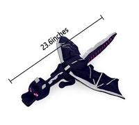 Ender Dragon Black Dragon Peluche Jouet-Fil Mince Ender Dragon Jouets En Peluche Cadeaux De Vacances Pour Les Enfants 23,63 Pouces