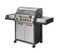 ENDERS - Barbecue Monroe Pro 4 SIK Turbo - 4 brûleurs dont 1 Turbo Zone - 1 brûleur arrière infrarouge - 1 brûleur latéral Gris