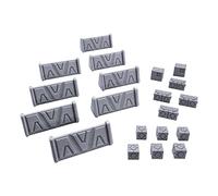 EnderToys Barricades et caisses Galactic LÃƒ©gion Paysage Terrain pour Table 28 mm Miniature Wargame de Guerre, Impression 3D et Ãƒ Peindre