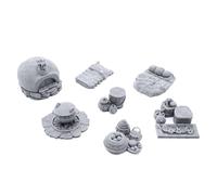 EnderToys Printable Scenery, Forest Ranger Furnishings - Impression 3D sur table - RPG - Terrain de guerre - Miniatures de 28 mm