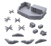 EnderToys SiÃƒ¨ge The Shore, Paysage de Terrain pour Table de 28 mm Motif Miniatures Jeu de Guerre, Impression 3D et Ãƒ Peindre.