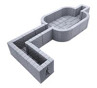 EnderToys Tiles de donjon verrouillables - Salle secrète, Terrain Scenery Table 28 mm Miniatures Jeu de rôle, Impression 3D Peindre