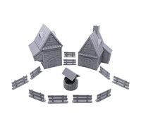 EnderToys Village Bundle, Terrain Paysage pour Table 28 mm Miniature Wargame de Guerre, Impression 3D et Peut Ãƒªtre Peint