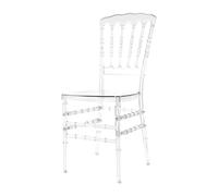 Endingfuny Lot de 4 chaises transparentes avec capacité de charge de 150 kg, 37 x 38,5 x 90 cm, pour mariages, fêtes, événements, églises, cafés