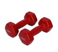 Endless Bell fixe revêtu de vinyle pour exercices de gym | Paire de 3 kg (2 x 6,6 lb) | Matériau : fer avec revêtement en vinyle | Poids pour femmes et hommes