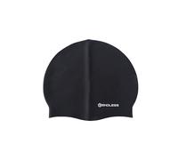 Endless EL1019 Classic Comfortable Plain Silicon Swimming Cap | Black | Material : Silicon | Fully Elastic Waterproof Swimming Cap for Long and Short Hair with Thicker Edge | For Adults, Women and Men