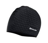 Endless EL1021 Comfortable Silicon Swimming Cap with Bubble Design | Black | Material : Silicon | Elastic Waterproof Swimming Cap for Long and Short Hair with Thicker Edge | for Adults, Women and Men