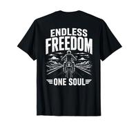 Endless Freedom One Soul Moto Graphic Biker Rider T-Shirt