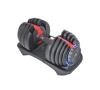 Endless Haltère réglable Poids 2,5 kg - 24 kg Noir et rouge Matériau : fer + polypropylène + nylon 5 en 1 réglable Poids d'haltère réglable pour le fitness, l'entraînement et l'équipement de gym.