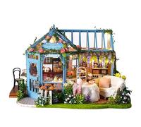 Endless Limit Book Nook Kit - Kits de Construction de Maisons Miniatures DIY pour Adultes & Adolescents, Maison Miniature Booknook Garden House avec Lumière LED, Cadeau Exquis (Rose Garden Tea House)