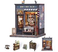 Endless Limit Book Nook Kit - Maison Miniature (Friseur thème) avec éclairage LED, Puzzle 3D en Bois, Serre-Livres, décoration rétro, Cadeaux raffinés (John's Hair Salon)