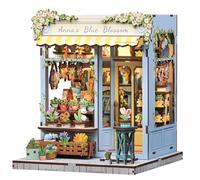 Endless Limit Kit Book Nook - Maison de poupée Miniature à Construire soi-même pour Adultes, Serre-Livres Puzzle 3D avec lumière LED, Kit créatif décoration étagère （Anna's Blue Blossom）