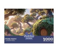 Endless Lotus Leaf Tunnel The House 1000 Pièces Carton Premium Lot de Puzzles Hobbit-Style Dwellings Anti-Stress Jeu Créatif Puzzles As Birthday Gifts 38x26cm/1000pcs
