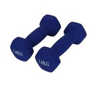 Endless Neoprene Coated Fixed Dumbbell for Gym Exercises | 1 Kg (1 * 2.2 LB) | Material : Iron with Vinyl Coat | Weights for Women and Men