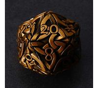 Endless Order - Dés D20 - Dés polyédriques en métal massif avec nœuds celtiques - Très larges et très lourds pour DND DnD5e TTRPG - Dés polyédriques pour artificateur, moine, mage, paladin