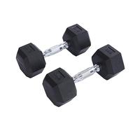 Endless Pair of 6 Kg (2 * 13 LB) Hexagon Rubber Coated Dumbbell | Black | Material: Iron and Rubber | Perfect for Bodybuilding, Fitness, Weight Lifting and Training at Home or Gym