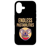 Endless Pastabilities, Cool Koala Eats Pasta Illustration Coque pour iPhone 17