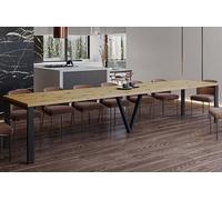 Endo-Moebel Table à Manger XXL Titan 130 cm - Extensible jusqu'à 405 cm Table de Cuisine pouvant accueillir jusqu'à 12 Personnes (Artisan Eiche)
