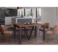 Endo-Moebel Table à Manger XXL Titan 130 cm - Extensible jusqu'à 405 cm Table de Cuisine pouvant accueillir jusqu'à 12 Personnes (Sterling Eiche)