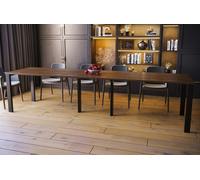 Endo-Möbel XXL Table à manger Vast 130cm - 330cm extensible Table de cuisine (Chêne Stirling)