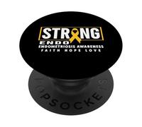 Endo Strong Chemise - Ruban Jaune Sensibilisation à l'endométriose PopSockets PopGrip Adhésif