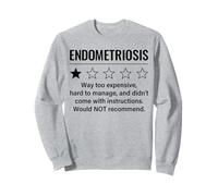 Endométriose 1 étoile Notation drôle de Sensibilisation à l'endométriose Sweatshirt