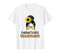 Endometriosis Warrior Chignon désordonné Tournesol Léopard T-Shirt