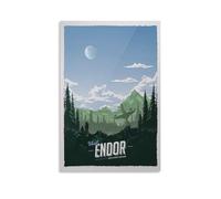 Endor Poster de voyage Star The Wars sur toile pour décoration murale de chambre - Fournitures scolaires - 30 x 45 cm