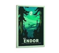 Endor Poster de voyage vintage Star The Wars - Art mural décoratif sur toile pour salon - 30 x 45 cm