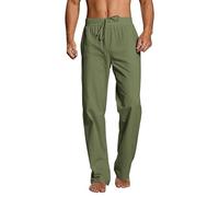 EndoraDore Homme Pantalon Lin Coton Été Casual Plage Yoga Décontracté