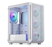 ENDORFY ARX 500 ARGB White - Boîtier PC Midi Tower ATX/micro ATX/Mini-ITX, 1x 3.5", 6x 2.5", 4x ventilateurs 140mm, USB Type-C, Verre Trempé