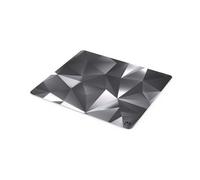 ENDORFY Crystal Black L Tapis de Souris 450x400 mm L, Guide de Souris Lisse, Bord imprimé, Base en Caoutchouc antidérapant, Design élégant