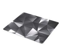 ENDORFY Crystal Black L Tapis de Souris 450x400 mm L, Guide de Souris Lisse, Bord imprimé, Base en Caoutchouc antidérapant, Design élégant