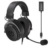 ENDORFY VIRO Plus USB, Over Ear Headphones, Additional Pair of Fabric earpads, Detachable Microphone, Detachable Cable, USB 7.1 Sound Card | EY1A001