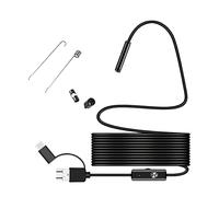 Endoscope 5,5 mm Endoscope Inspection Serpent Caméra Endoscope Micro USB/Type-C/USB 3 en 1 Tube étanche Tuyau de vidange Caméra avec 6 LED Lumière pour PC/ordinateur portable/ordinateur/téléphone OTG
