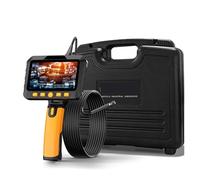 Endoscope à écran IPS 5 pouces HD1920 Caméra autofocus,0 MP HD1080P d'inspection de voiture simple double triple for prendre des photos Mallette outils(2m,8MM Single)