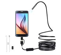 Endoscope Android 3 en 1 Étanche IP67 USB Caméra d'Inspection avec LED Câble Serpent Dur pour Appareil Tablette Smartphone (2m)