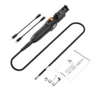 Endoscope articulé bidirectionnel de Type C avec Joystick et Tige coulissante, caméra d'orientation 360°/180° for Inspection Automobile(1m,8.5MM Rigid)