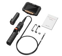 Endoscope articulé bidirectionnel, Rotation à 360° et 180°, Joystick, caméra, écran 4,3 Pouces, Endoscope d'inspection Automobile, Batterie en Option(8.5MM Hard 1M)