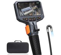 Endoscope articulé TD450s, caméra d'inspection à objectif unique/double, tube en acier inoxydable tout-en-un permettant de voir autour des coins (2*longueur-8,5 mm-1,55 m)