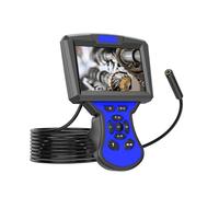 Endoscope avec caméra, moniteur couleur de 4,3 pouces, caméra de 17 mm, angle de vision large de 145 °, caméra endoscopique industrielle pour drainage des eaux usées (bleu, 15 m)