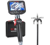 Endoscope Caméra d'inspection à direction 360° bidirectionnelle 1080P HD Écran/Batterie remplaçables Compatibles Android/PC IP67 8 langues de menu(H406B-Φ6.2-1M)