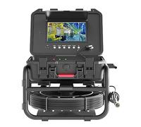 Endoscope Caméra d'inspection de tuyau d'égout HD 1080P 9 pouces 16GB DVR Compteur distance Prise en char l'endoscope 512Hz Auto-nivelant(20m,7MM CABLE)