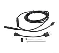 Endoscope de 7 mm de diamètre 2 m avec tige flexible USB 480p Sortie IP67 Résistance à la poussière et à l'eau Angle de vision de 70 degrés pour prise en charge Android