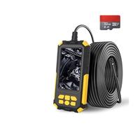 Endoscope, Endoscope industriel à double objectif P50 8mm 1080P Full HD 4.5inch LCD Caméra d'inspection numérique avec 9 LED for le conduit à domicile et la pipe(2m,P50 with TF card)