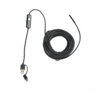Endoscope industriel 5,5 mm double lentille avec câble de 10 m pour Android Type-C PC - Caméra d'inspection HD étanche IP67 pour voiture, moteur, tuyau, mur, contrôle CVC