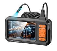 Endoscope industriel à double objectif, écran IPS 4,3 pouces, HD1080P 2M-20M 8MM, caméra endoscope d'inspection de plomberie d'endoscopie automobile Haute définition(Dual Camera 15M)