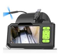 Endoscope industriel avec écran IPS 4,3 pouces, caméra autofocus HD 1080p, objectif simple, double ou triple, sonde USB, boroscope d'inspection automobile et LED(15m,8MM Autofocus Lens)